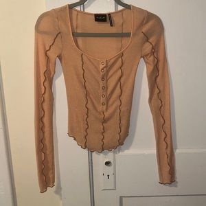Urban outfitters long sleeve Long sleeve shirt. Pastel peach color. Size small.
